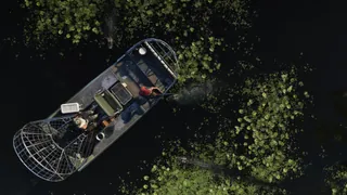 Grassrivers, official still: An airboat from above